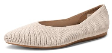 DREAM PAIRS Bailarinas Mujer Zapatos Planos Comodos con Soporte para el Arco,Size 38.5,Desnudo,DWUMFA2505