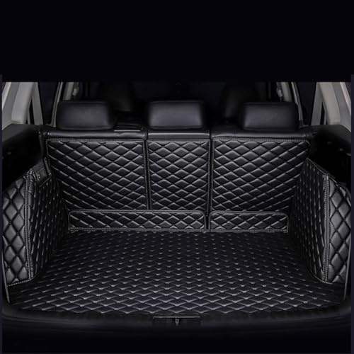 ZanLIn Vollabdeckung Auto Kofferraummatten für BMW X1 iX1 U11 2022 2023 2024, Kofferraumschutz Schutzmatten, Leder Kofferraumwanne Kofferraum Cargo,All Black/A
