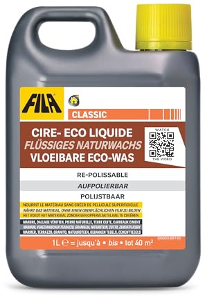 FILA Surface Care Solutions, CLASSIC, Cire Pour Terre Cuite, Marbre, Vénitien, Granito et Pierre Naturelle, Idéale pour Surfaces à Finition Brillante, 1L