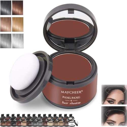 Poudre Cheveux Femme Retouche Racines, Maycheer Ombre Ligne Front, Correcteur Racines Instantané, Densifiant Volumateur Homme Femme, Solution Alopécie, Résultat Naturel Cheveux(14#Chocolate)