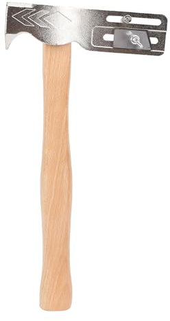 Magnet Roofing Hatchet, Carbon Steel Magnetic Roofing Hammer with Wooden Handle, Multifunctional Shingling Hammer, for Roof Repair