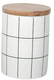 LABRIMP Barattolo Ceramico Rotondo con Coperchio 950ml per Alimenti