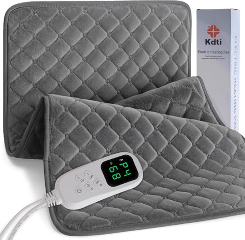 Coussin Chauffant Électrique 40x80cm avec Arrêt Automatique et 6 Niveaux de Température, pour le Dos, la Cervicales et les Épaules, Lavable en Machine, Le Cadeau Réconfortant pour Parents