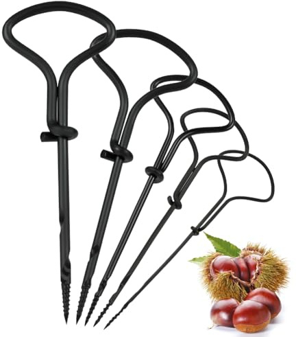 Ainiv 5-teiliges Kastanienbohrer Set, Schwarz Kastanien Bohrer Set für Crafting, 1.5-5mm Bohrer inkl, Bastelset Kastanien Kinder, Kleiner Bohrer zum Basteln für Kastanienmännchen Bastelset