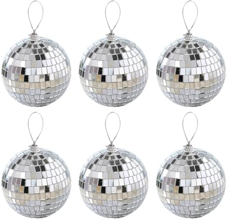Mini-Discokugeln – Discokugel Kuchendekorationen | Discoo- -Anhängerkugel | Auffällige kugelförmige hängende Ornamente, perfekt für Club-, Festivals, Hochzeiten, Bühnenshows, Partys, Bars