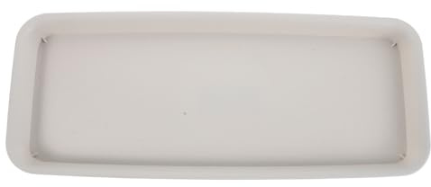 ROMISBABA Vassoio Rettangolare in Resina per Sottovaso Piante 48X20 CM, Vaschetta Antigoccia Bordo Alto per Raccolta Acqua, Sottobicchiere per Vasi da Interno ed Esterno, Protezione Mobili e