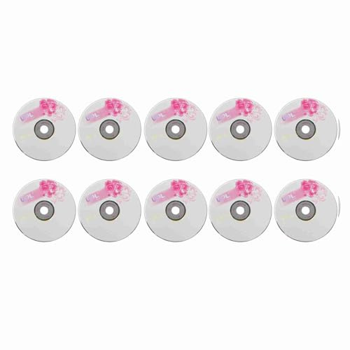 Cosiki Discos CD R en Blanco de Alta Velocidad 52X Grabables 730 MB CD en Blanco para Almacenamiento de Datos, Compatibles con la Mayoría de Las Unidades R, Adecuados para Almacenar Imágenes (10PCS)
