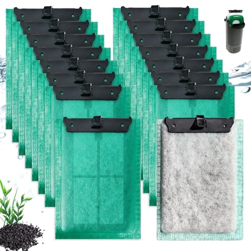 BORDEAG 16 Stück Aquarium Filterkartusche Mit Tetra Easy Crystal Filter 250/300, Ersatz Filterpads Für Tetra Easycrystal, Tetrafilter Kompatibel, Ersatz Filterpatronen Mit Aktivkohle Und Zeolith
