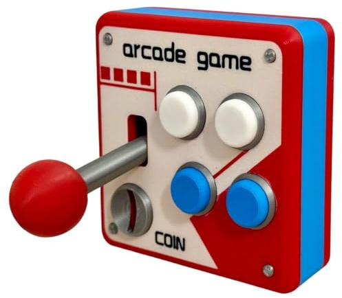 Cubierta De Interruptor De Luz De Arcade Vintage Impresa En 3D Con Joystick | Placa de Pared de botón de Joystick clásico, con joystick y botones coloridos, para sala de juegos, dormitorio