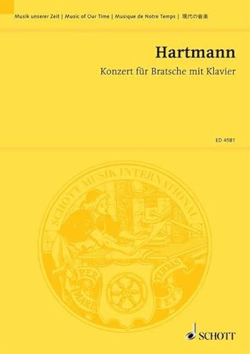 Konzert für Bratsche mit Klavier: begleitet von Bläsern und Schlagzeug. Bratsche, Klavier, Bläser und Schlagzeug. Studienpartitur. (Musik unserer Zeit)