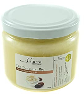 Naturra Bio Sheabutter nativ kaltgepresst 1Kg Glas (4x250g) Naturkosmetik Afrika
