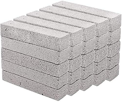 25 Pieces Pumice Stone Toilet Bowl Cleaner, Pumice Scouring Stick Remove Hard Water Ring in Toilet, Pumice Stones for Cleaning, Household, Bath, Kitchen, Pool (5.9 x 1.4 x 0.9 Inches)