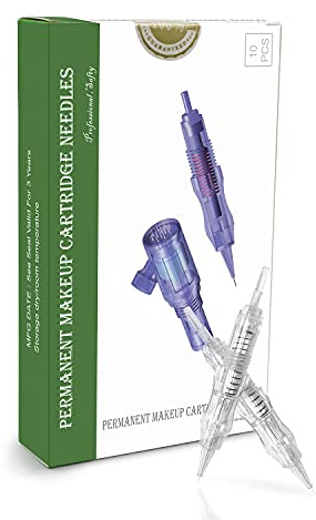 TATELF Tattoo Cartridge Needles 10 Stück - 1R0.25 Größe - Kompatibel mit S20/P300 Rotary Pen - Für Permanent Makeup, Augenbrauen, Lippen - Steril & Einmalig