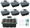 MAINOSHY Seed Trays with Lids, 6 Pack Seedling Starter Tray Succulent Growing Tray Seed Germination Growing Starter Trays with Adjustable Window and Base for Seeds Growing Starting