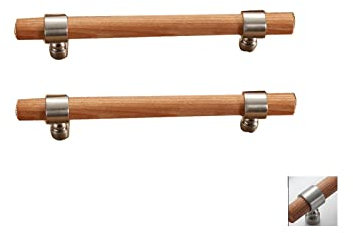 2 Stücke Stoßgriff Holz Schrankgriffe Möbelgriff Schrank Holzgriffe Möbel Küche, Haushalt & Wohnen für Küche Schublade, Tür, Schränke,Hause Büro Dekoration (160mm,brushed silver)