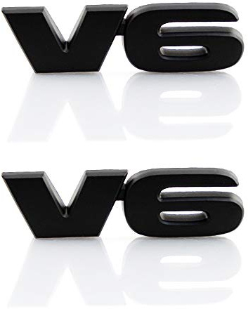 2 Stück V6 Edition Emblem Anwendbar für alle Fahrzeugtüren Karosseriegepäck und andere Gegenstände (schwarz)
