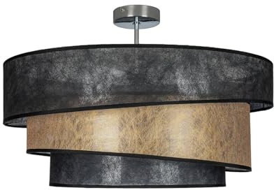 Lindby Deckenlampe Ayvira (Modern) in Schwarz (3 flammig, E27) - Textil Deckenleuchte Lampe Wohnzimmerleuchte
