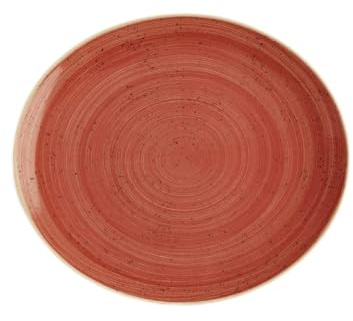 Ariane Plato Llano Terra Cerámica Rojo (30 x 27 cm) (6 Unidades)