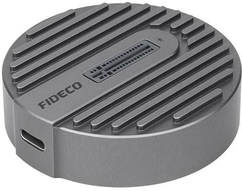 FIDECO Carcasa SSD M.2 NVMe, USB 3.2 Gen 2 10Gbps Estación de Acoplamiento SSD, Caja Disco Duro Soporte 2230/2242/2260/2280 M.2 NVMe/SATA SSD de M-Key o M+B Key, Sin Herramientas
