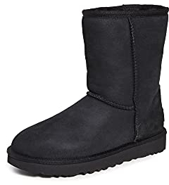 UGG Classic Short Stivali in Camoscio Nero Donna 36 Nero