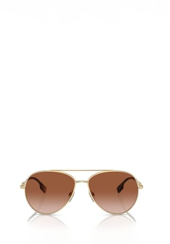 Burberry BE 3147 Light Gold/Brown Shaded 58/14/140 Frauen Sonnenbrille, Helles Gold/Braun schattiert, 58/14/140