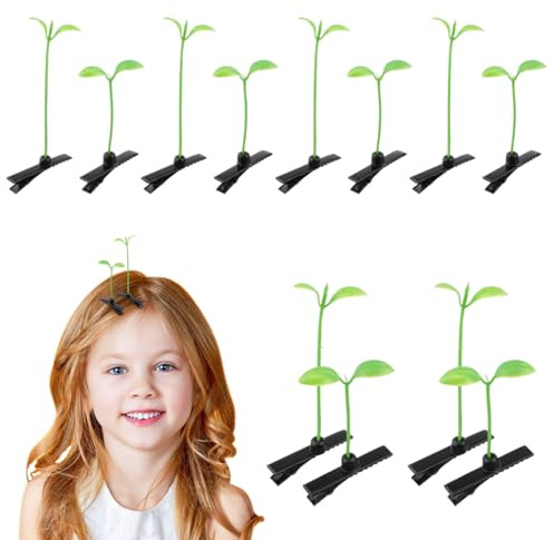 ABOOFAN Pince À Cheveux Mini Haricot Pousses Vertes Accessoire Cheveux Plastique 7m LéGer Pour Filles Femmes DéCoration Quotidienne FêTe Cosplay