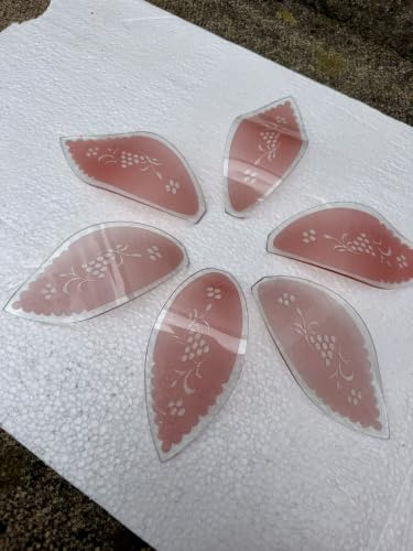 Design By Pepper Pack of 6 Spare Pink Glass Shades for The Petal Lotus Lamps
