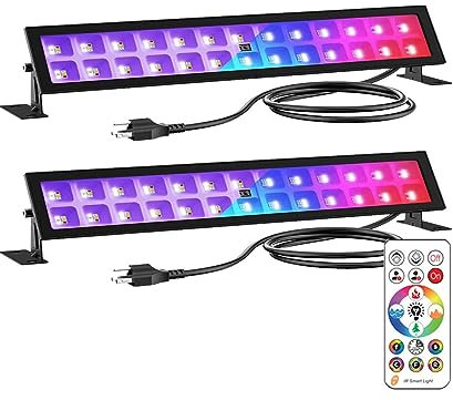 Proyector LED Luz LED De Inundación De 48W, Control Remoto Inteligente, RGB, UV, Impermeable, Lámpara De Pared For Exteriores, For Fiesta, Navidad, Decoración De Iluminación De Escenario Iluminación d