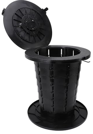Ausla Toilette da Campeggio, Toilette Portatile Pieghevole Toilette Esterna Regolabile Porta Vasino WC da Campeggio Pieghevole Toilette da Viaggio con Borse per Escursionismo Pesca Nero