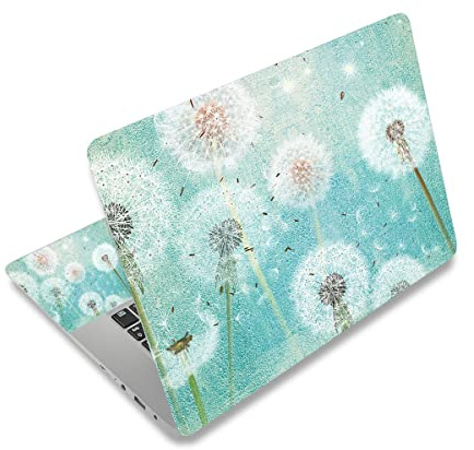 Mibbxea 15-15,6 Zoll Laptop Skin Sticker, Wiederverwendbare Vinyl Aufkleber Film Abdeckung für 13 13,3 14 15,4 Zoll Laptops & Netbooks, Dekorative, Kratzfest, Staubdicht, Wasserdicht (049 Löwenzahn)