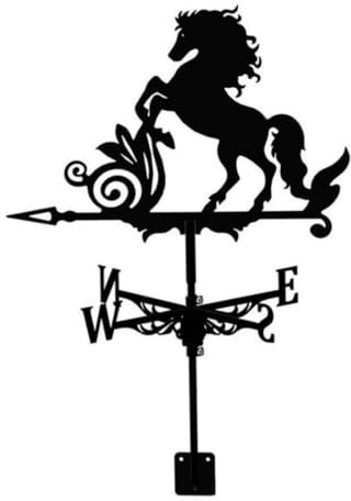 Girouette en Acier Inoxydable pour Ferme, indicateur de Direction du Vent, décorations de Jardin pour Chevaux