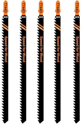 5 Stück/1 Set T744D Professionelles Stichsägeblatt-Set, 180 mm lang, Stichsägeblätter für Holz, Metall, gerades Schneiden, T-Schaft, Stichsägeblatt