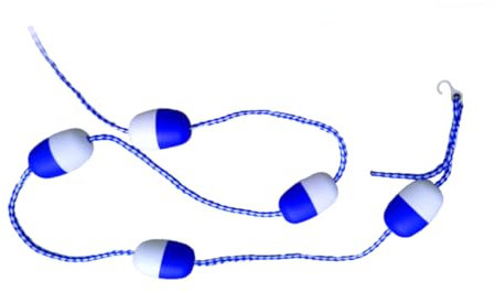 GALPADA Edelstahlhaken Für Sicherheitstrennseil Mit Zweifarbenen Schwimmbojen Aus Aluminium Nylon Und Abs-Kunststoff Für Schwimmbäder Und Poolbedarf
