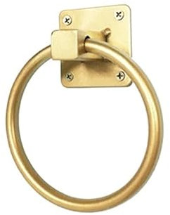 Türklopfer,TüRklopfer Aus Gusseisen Durchmesser 120 mm, Retro, schlichter schwarzer Tropfenring, Holztür-DIY-Griff, goldener Holzsofa-Stuhlrückenring, oberflächenmontierter Zugknopf(Gold)