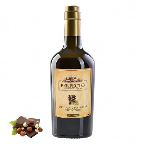 Perfecto (Dubai) Chocolate Pistachio Liqueur – Homemade Blend of Rich Cocoa & Nutty Pistachio, 15% Alc, 500ml Elegant Bottle – Dessert-Style Alcoholic Beverage, Ideal for Gifting or Sipping