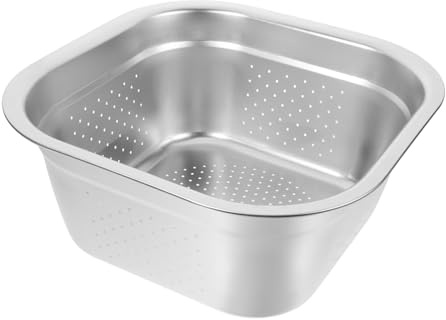 FONDOTIN Colapasta Acciaio Inossidabile Scolapasta per Lavaggio Verdure e Frutta Design Facile da e Resistente per Cucina e Uso