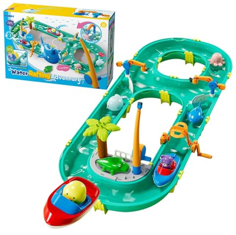 Dtaigou Wassertisch für 4 bis 8 Jahre | Wasserspiele, Boot, Spielzeug für Pool, Außenbereich, Spielzimmer, Hintergarten, Camping, Picknick, Haus, Schule, Park, Regen, Geburtstag, Garten, | Für den Außenbereich, für Haus, Garten, Schule und Innenbereich