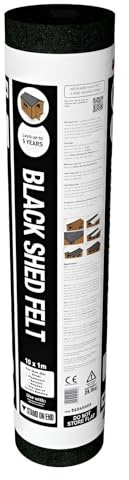 Heavy-Duty Black Shed Roof Felt 1m x 7m – Durable Waterproof Weatherproof Protection for Sheds, Kennels, Hutches, Summerhouses, and Outdoor Buildings