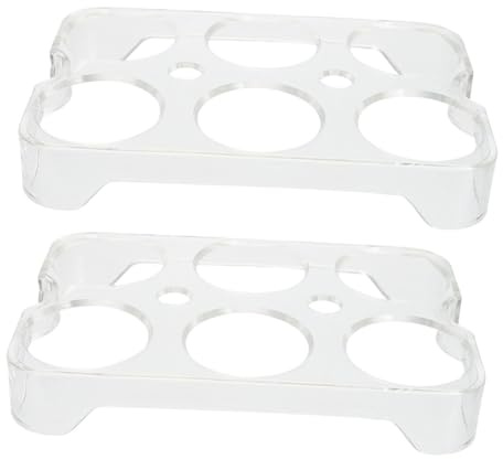 TIDTALEO Portauova Da Frigorifero 2 Pezzi 6 Scomparti, Contenitore Per Uova in Materiale Resistente, Pratico Per Frigoriferi e Dispense