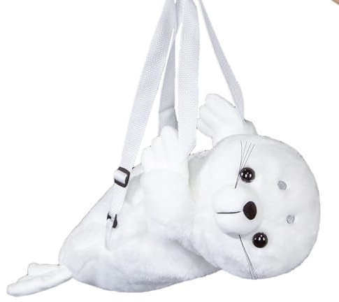 Tierrucksack Kinder - Kuscheliger Mini-Rucksack für Mädchen, süßer Kuschelrucksack, Plüsch Kinderrucksack mit Ohren, Tasche mit Reißverschluss für den Alltag | Geschenk