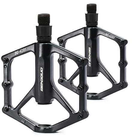 Trvecvxa Fahrradpedale, Flachpedale mit Abgedichtete Lager, Fahrrad MTB rutschfeste Aluminium, für Mountainbike, Stadtrad, Rennrad