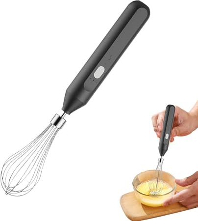 Batidor de huevos de mano recargable, mezclador eléctrico USB de 3 velocidades, batería de gran capacidad de 800 mAh, herramienta de agitación automática para café, huevos, aderezo de ensalada