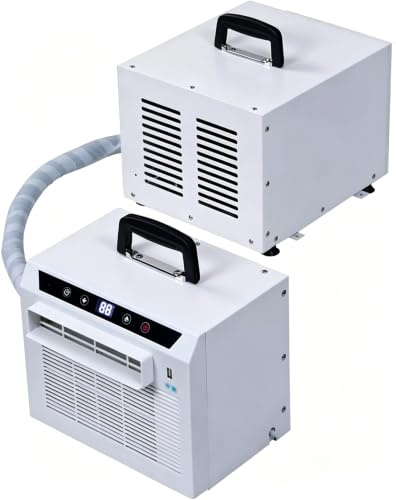Aire Acondicionado Tipo Split 3000BTU, Enfriador De Ambiente Con Wifi Y Control Remoto, Temporizador De 24 Horas, Para Dormitorios, Oficinas Y Camping, Fácil De Instalar (Sin Necesidad De Montaje)