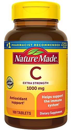 Nature Made Extra Strength Vitamin C 1000 mg Tablets, 100 Count