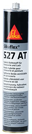 Sika - Sikaflex 527 AT, Grigio - Sigillante a terminazione silanica - Per giunti interni ed esterni della carrozzeria - Cartuccia da 300ml