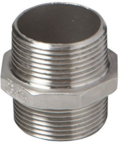 Edelstahl Fitting #280 V2A Doppelnippel 1 Zoll Rohrnippel Gewindefitting