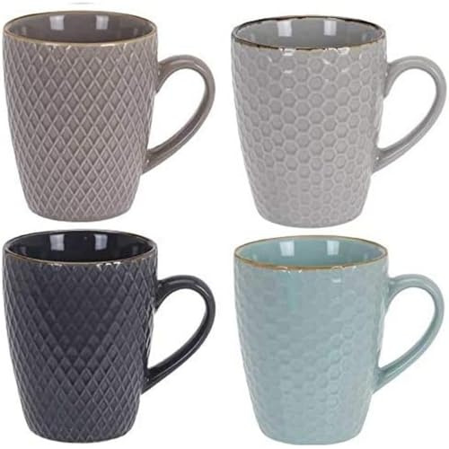 SET 4 TAZAS CAFÉ 300ml COLORES SURTIDOS