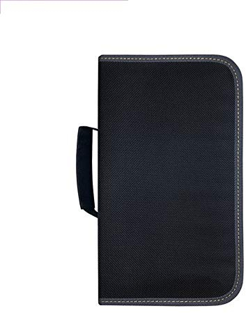 ChengBeautiful Nehmen Sie LP-Speicher-Fall 120 Disc-Halter Speicherkapazität CD-Aufbewahrungsbehälter-CD/DVD-Binder-Fall Vinyl Record Storage Box (Color : Black, Size : 28.5X16X9.2CM)