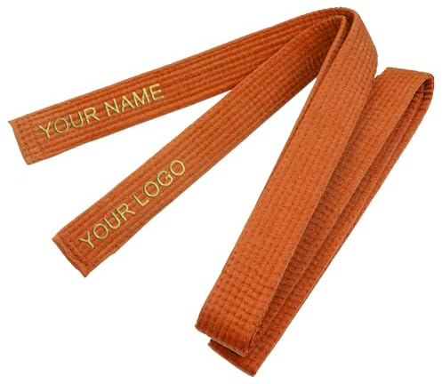 TOPTIE Ceinture de karaté brodée personnalisée, Ceinture de Rang de Judo Taekwondo d'arts Martiaux
