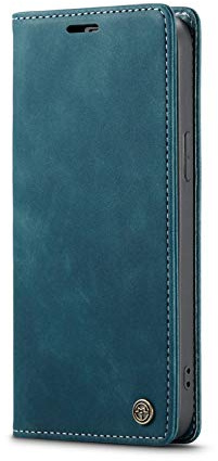 Chocoyi Kompatibel mit iPhone 13 Pro Max Hülle Leder,Magnetverschluss Premium PU Leder Flip Case,Standfunktion.-Blau